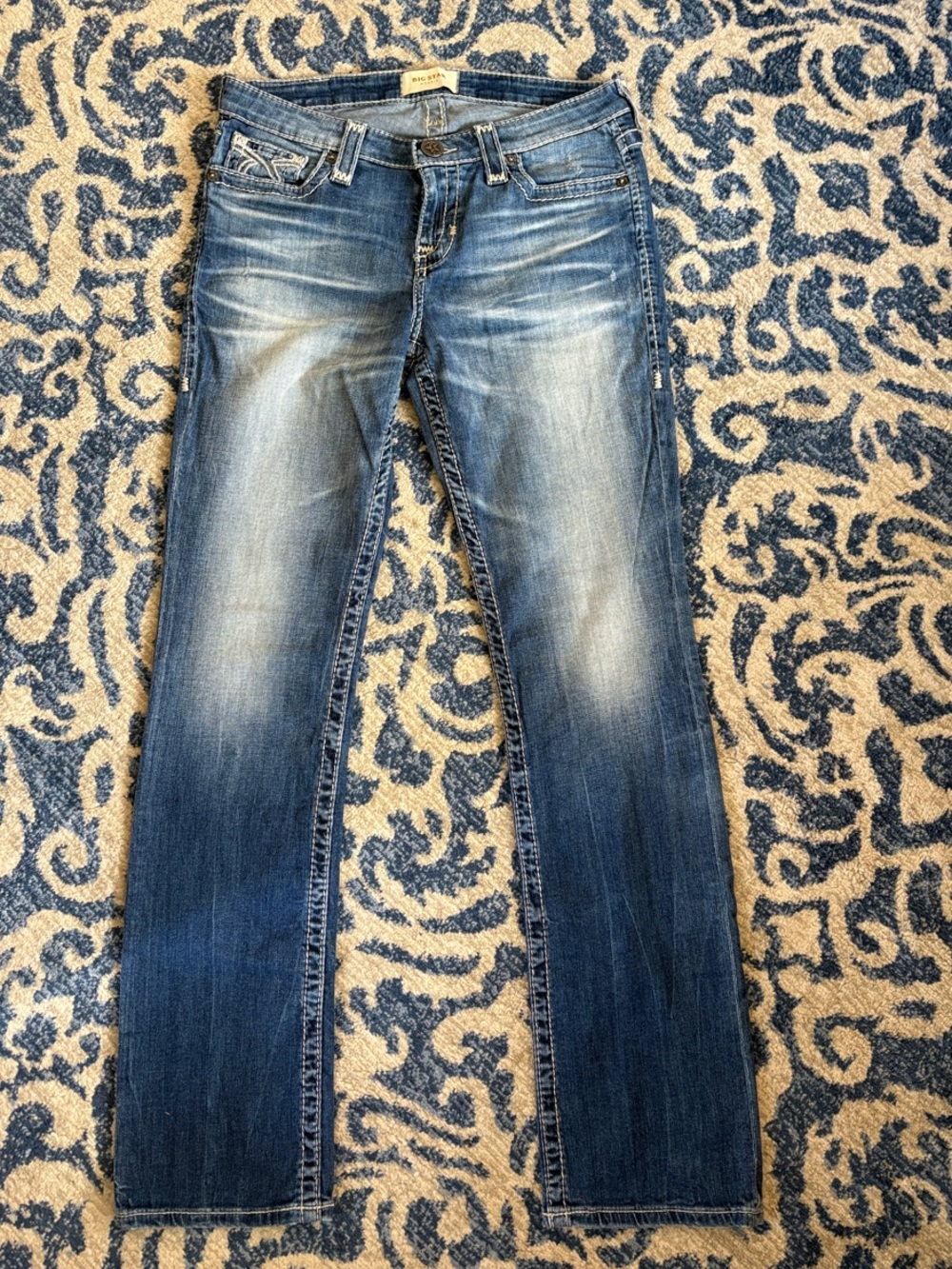 Y2K Big Star Low Rise Straight-Leg Jeans